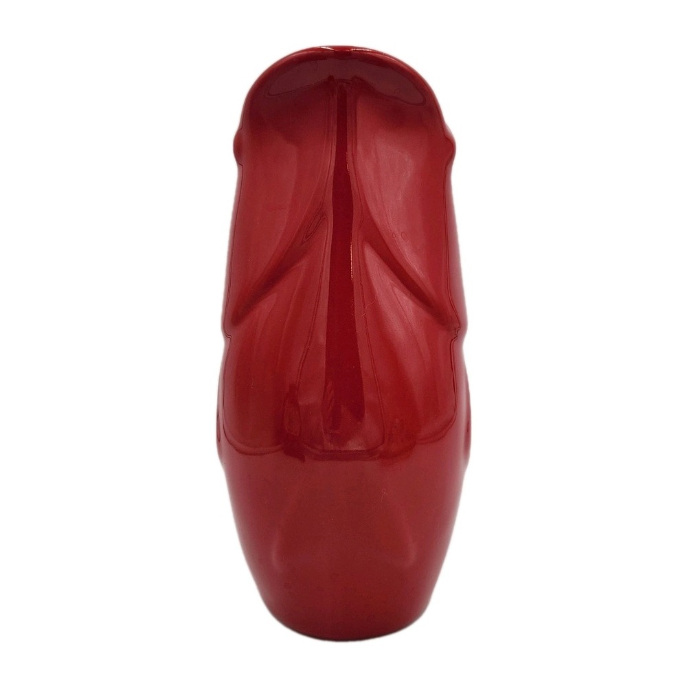 Gurgle Pot - Fish Shaped - Red - 9.25" Tall Water Pitcher/Vase - Stoneware 2006 - Picture 4 of 9